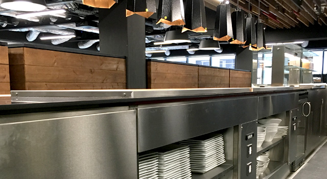 ScoMac helped Cirrus Logic realise the look feel and capabilities of the kitchen and servery space. ScoMac helped Cirrus Logic realise the look feel and capabilities of the kitchen and servery space.