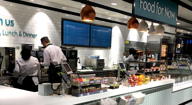 ScoMac manufactured the counters including front joinery server counter, bread table, chilled display and stainless steel rear counter